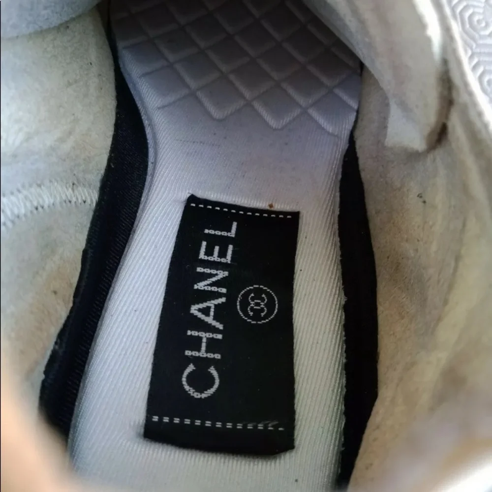 CHANEL Low Top 37 Nylon Multi Cc Logo Trainer Sneakers CC LG34763 Mesh & Fabric - Picture 10 of 12